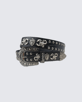Scorpion Studded Western Punk Belt
