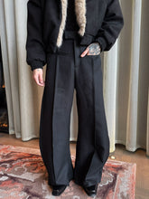 Wide-Leg Winter Stitching Pants