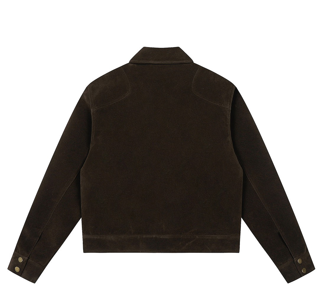 Suede Toggle Button Jacket