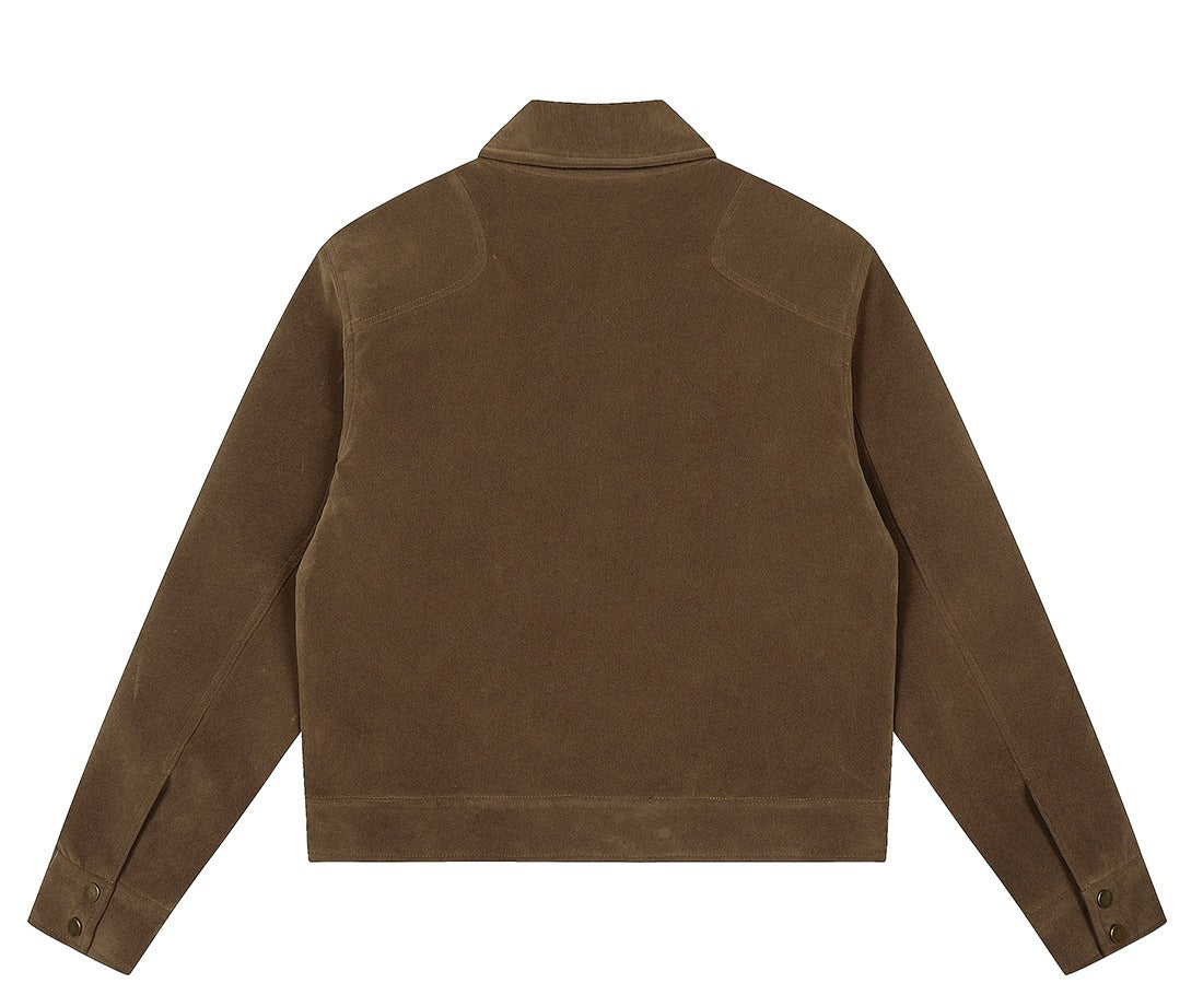 Suede Toggle Button Jacket