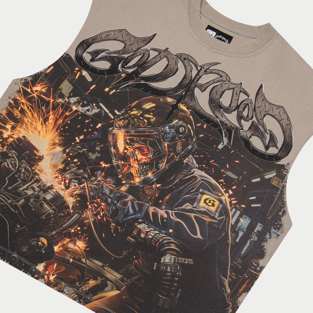 Steel Sharpens Steel Sleeveless (Slate Grey)