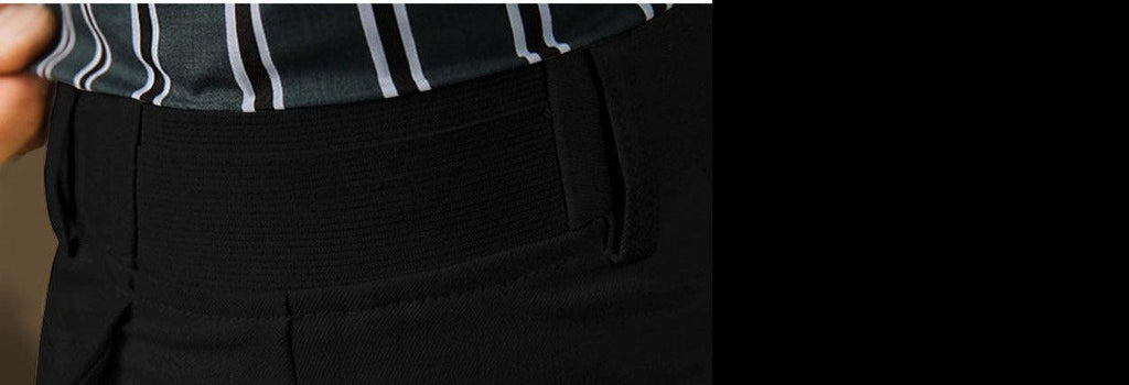 Elastic Cropped Suit Pants