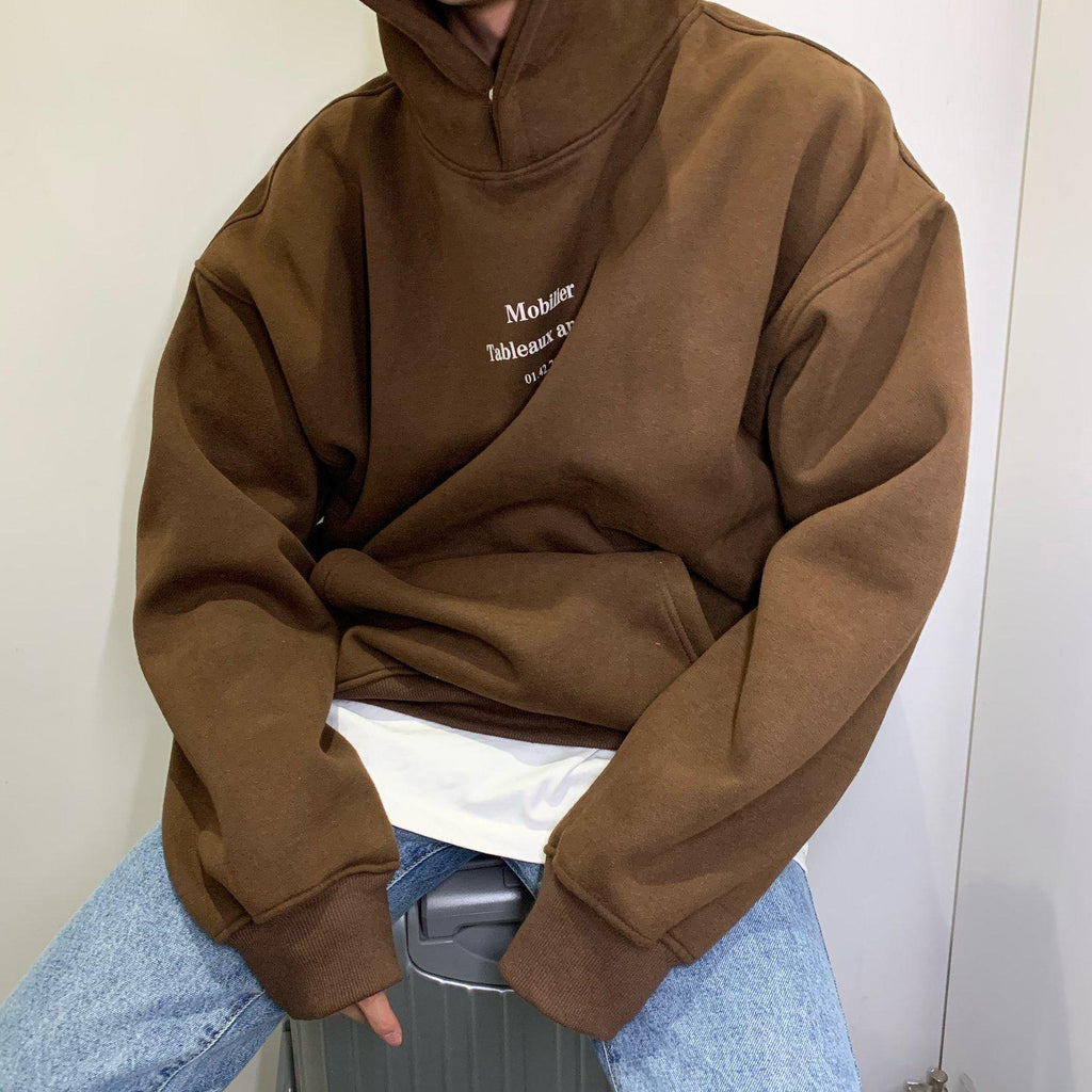 Loose Hooded Sweatshirt