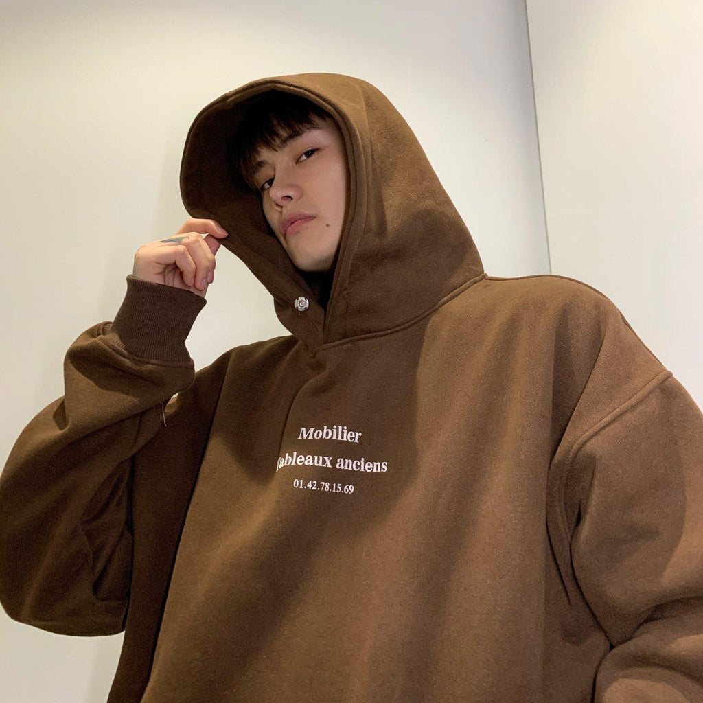 Loose Hooded Sweatshirt