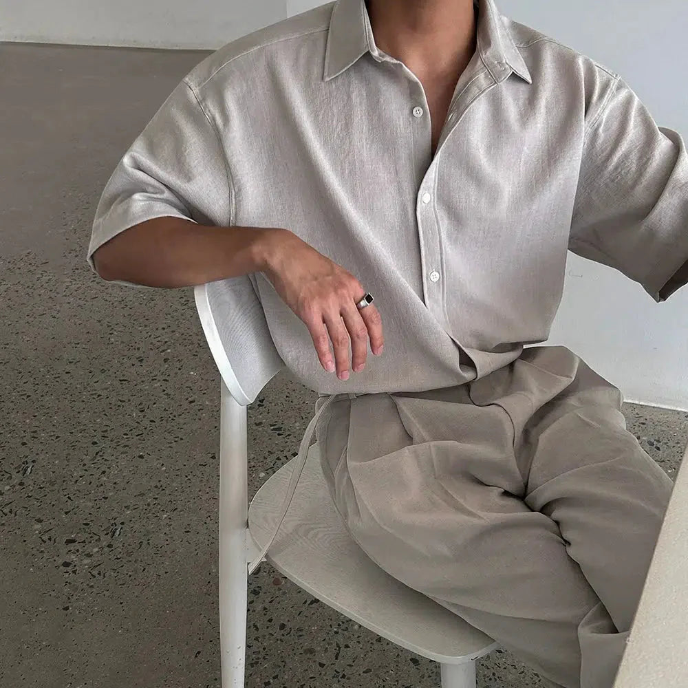 Loose Shirt and Straight Pants