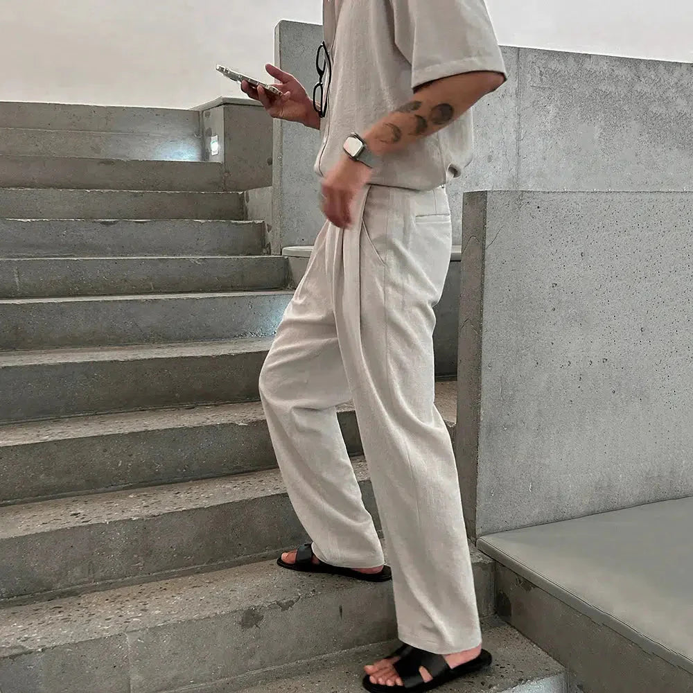 Loose Shirt and Straight Pants
