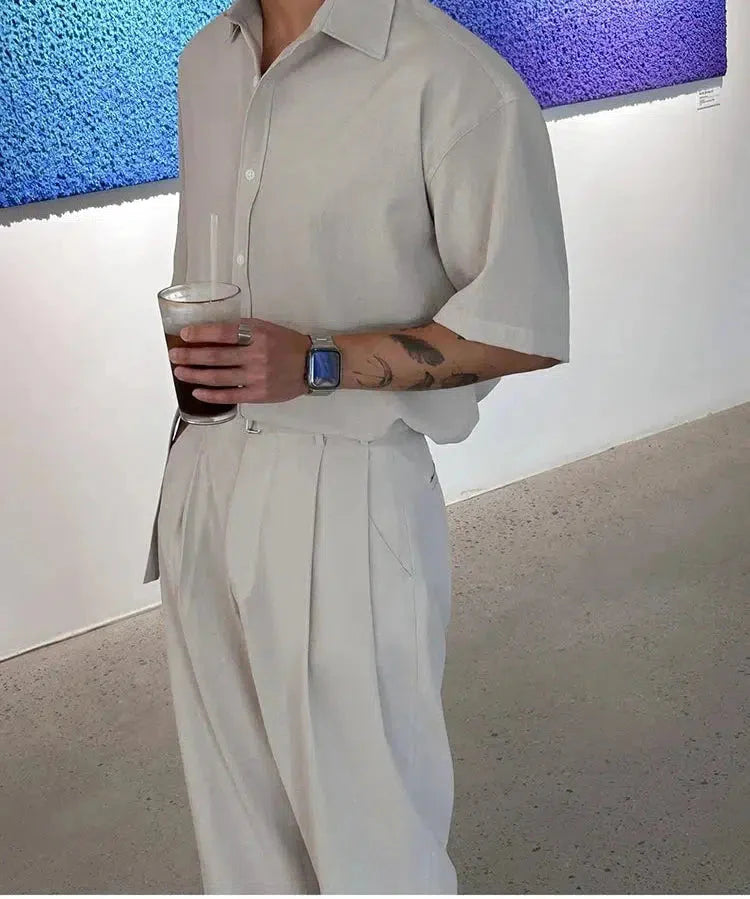 Loose Shirt and Straight Pants