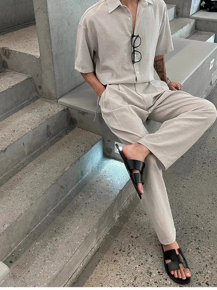 Loose Shirt and Straight Pants