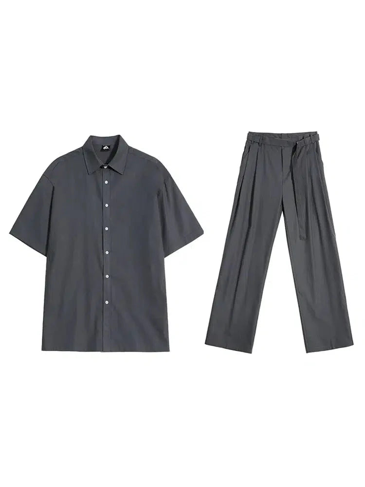 Loose Shirt and Straight Pants