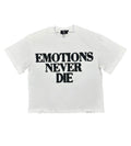 Mixed Emotions End Rhinestone Tee White