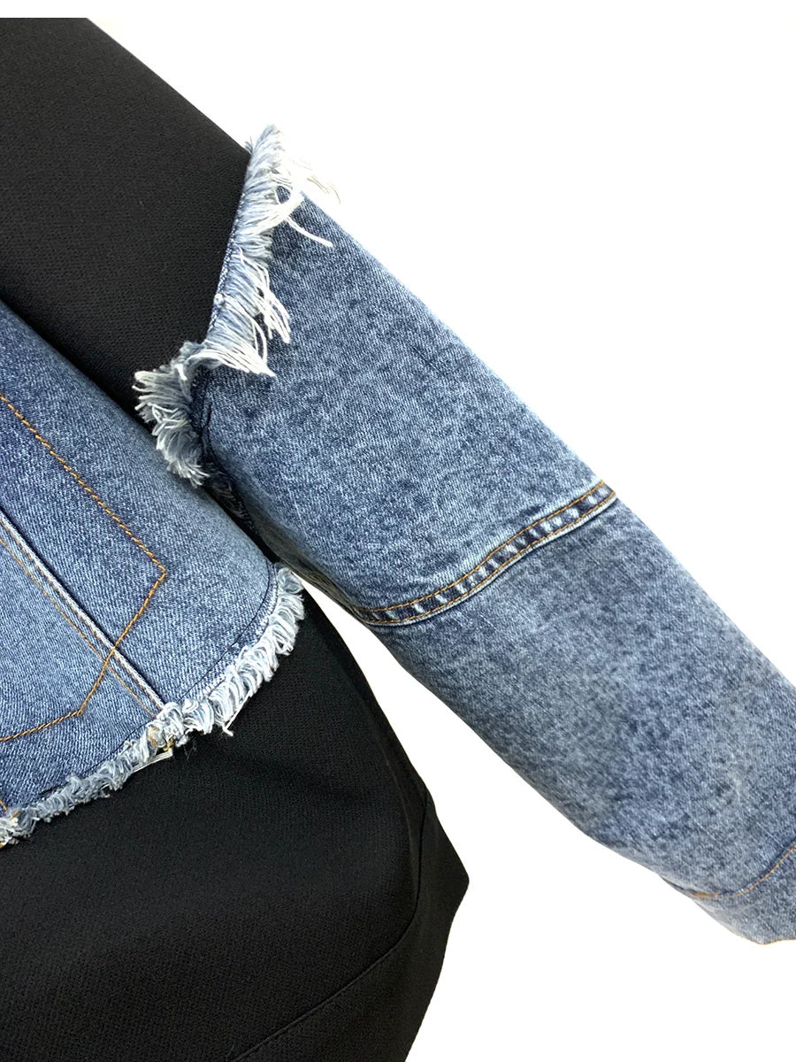Denim Patchwork Jacket and Pants