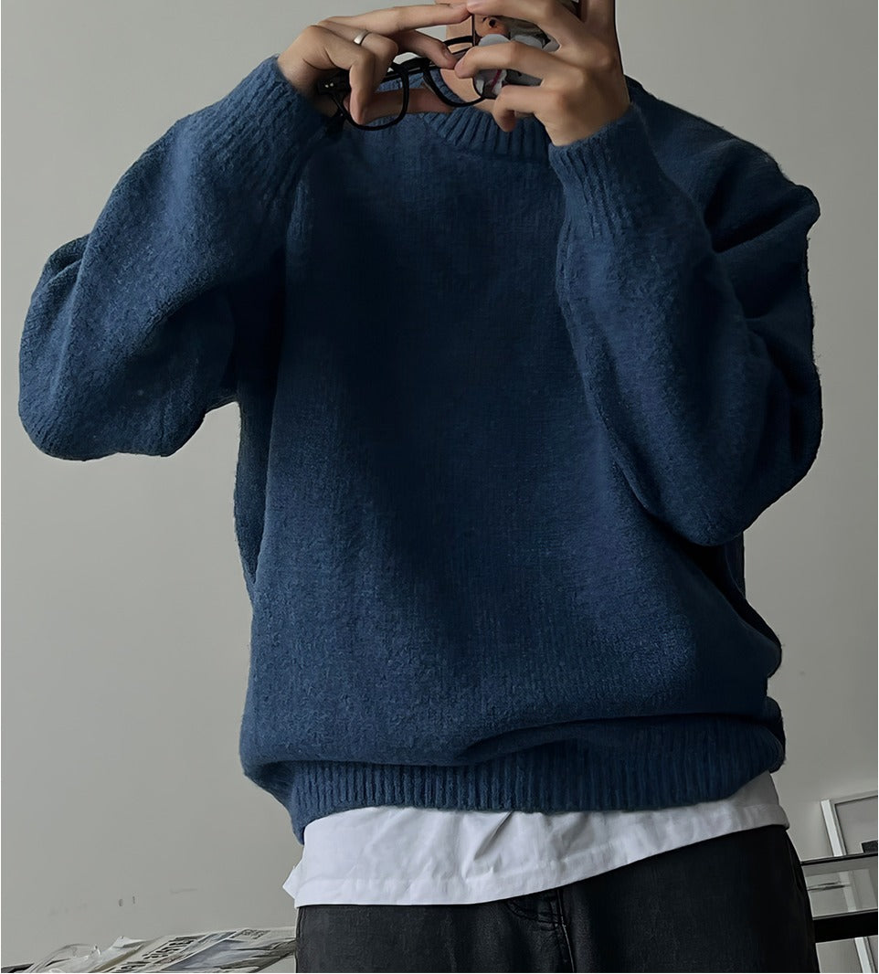 Round Neck Thick Knit Sweater