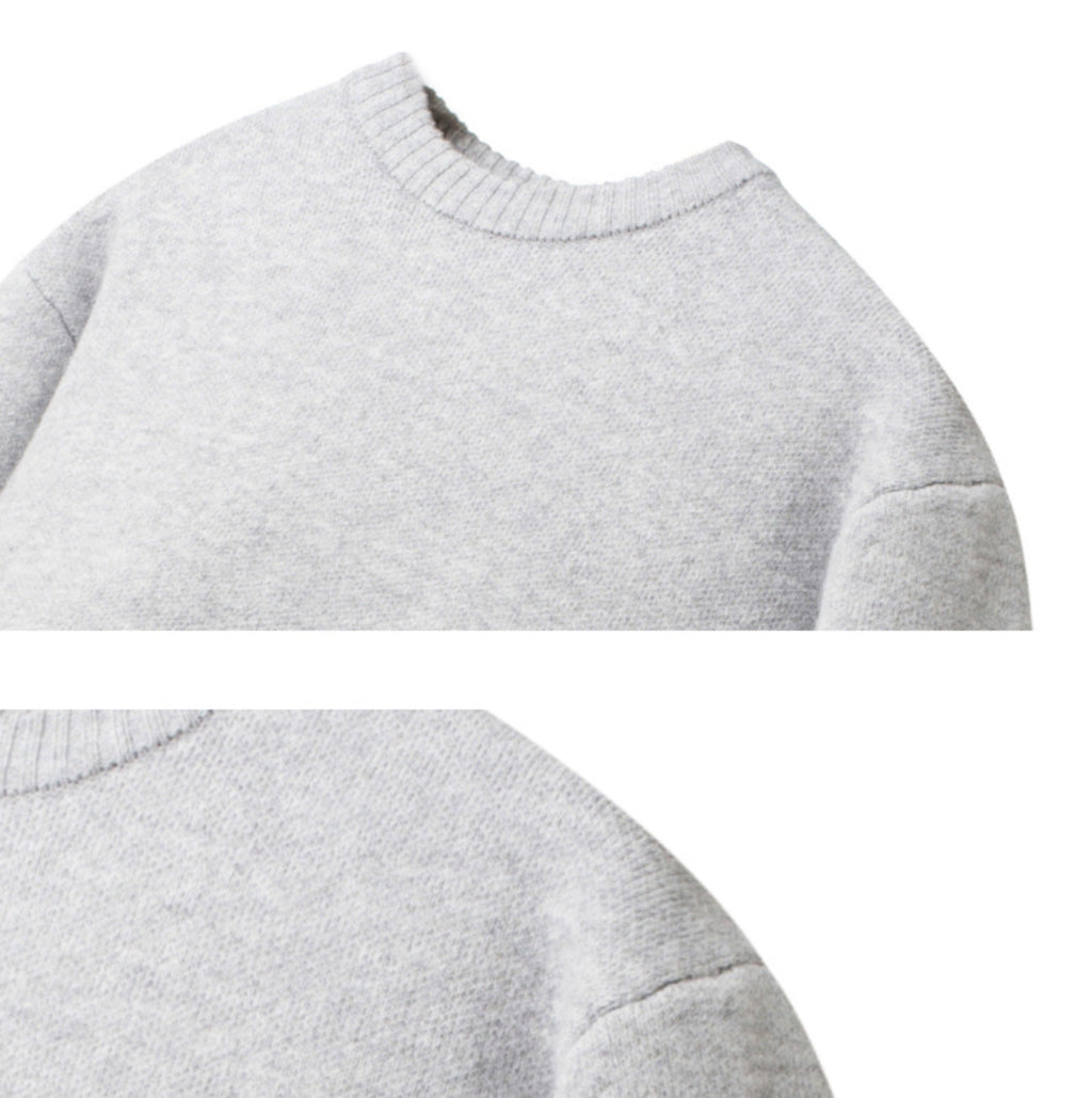 Round Neck Thick Knit Sweater