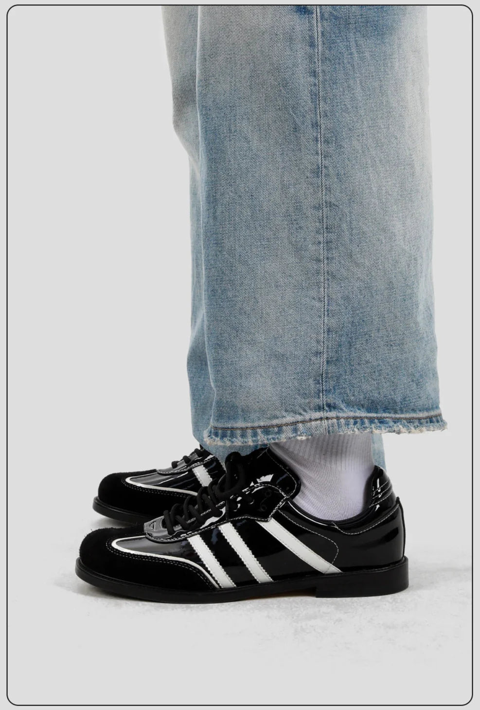 Retro Leather Stripe Commuter Sneakers