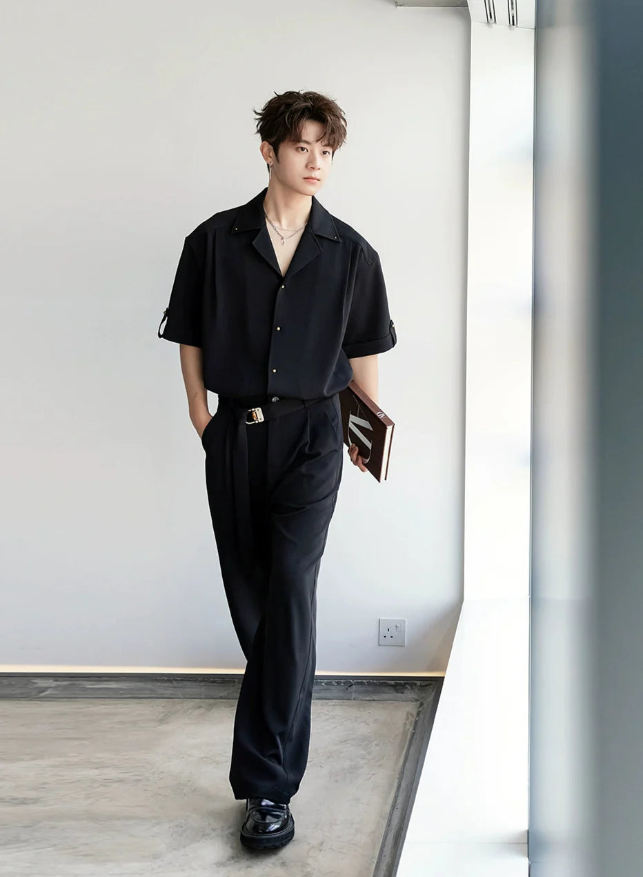 Loose Fit Short Sleeve Suit