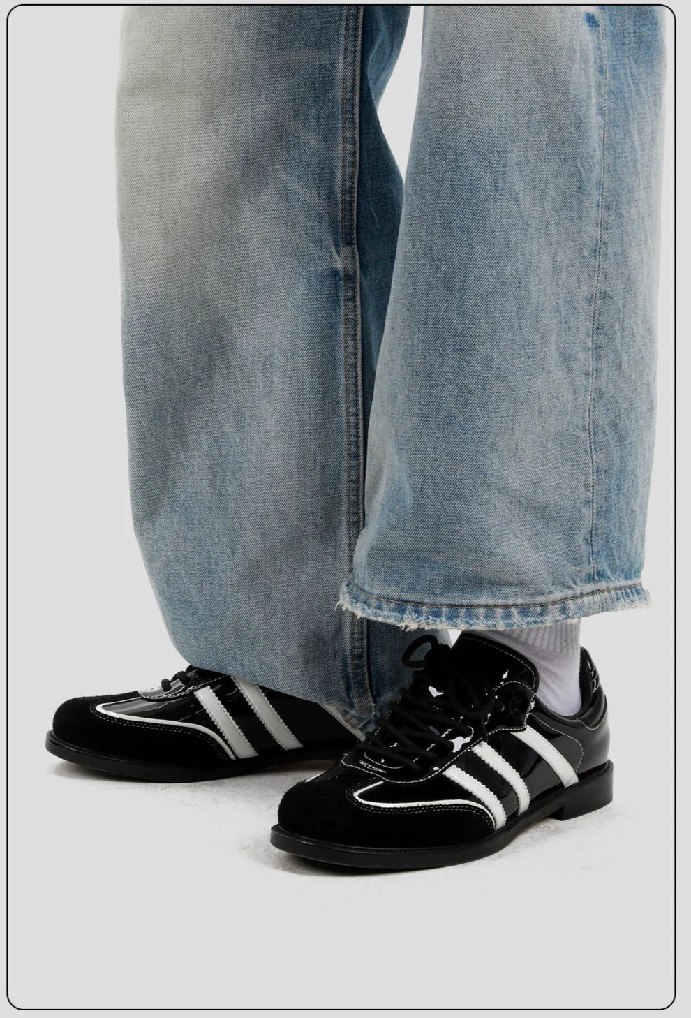 Retro Leather Stripe Commuter Sneakers