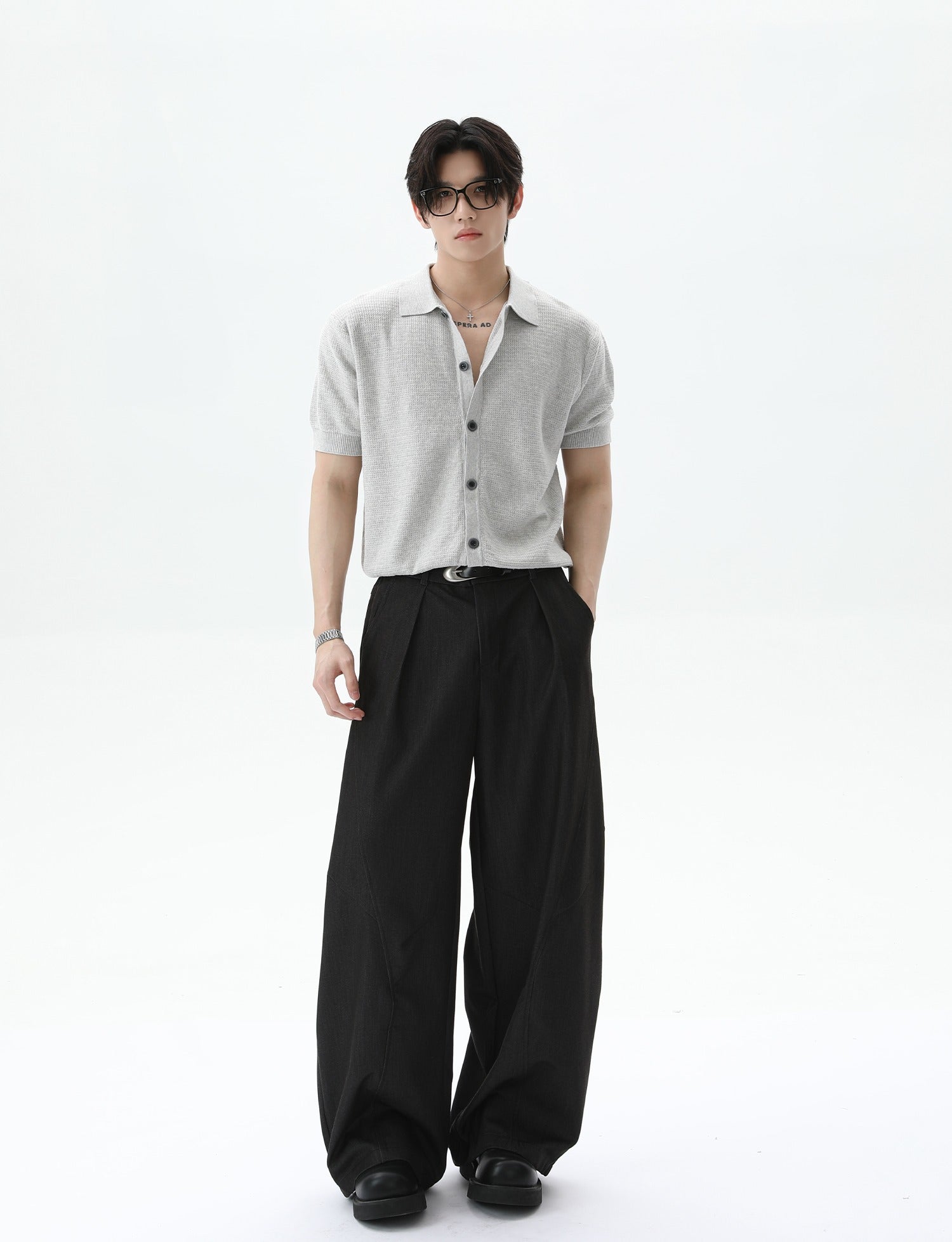 Front buttons Short Sleeve Knit Cardigan