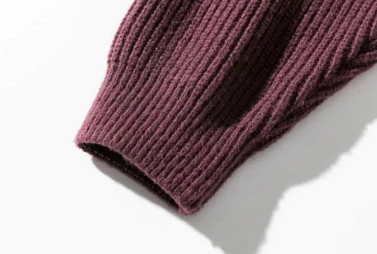 Pleated Knitted Round Neck Bottoming Sweater