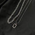 Silver Necklace Two Piece Set
