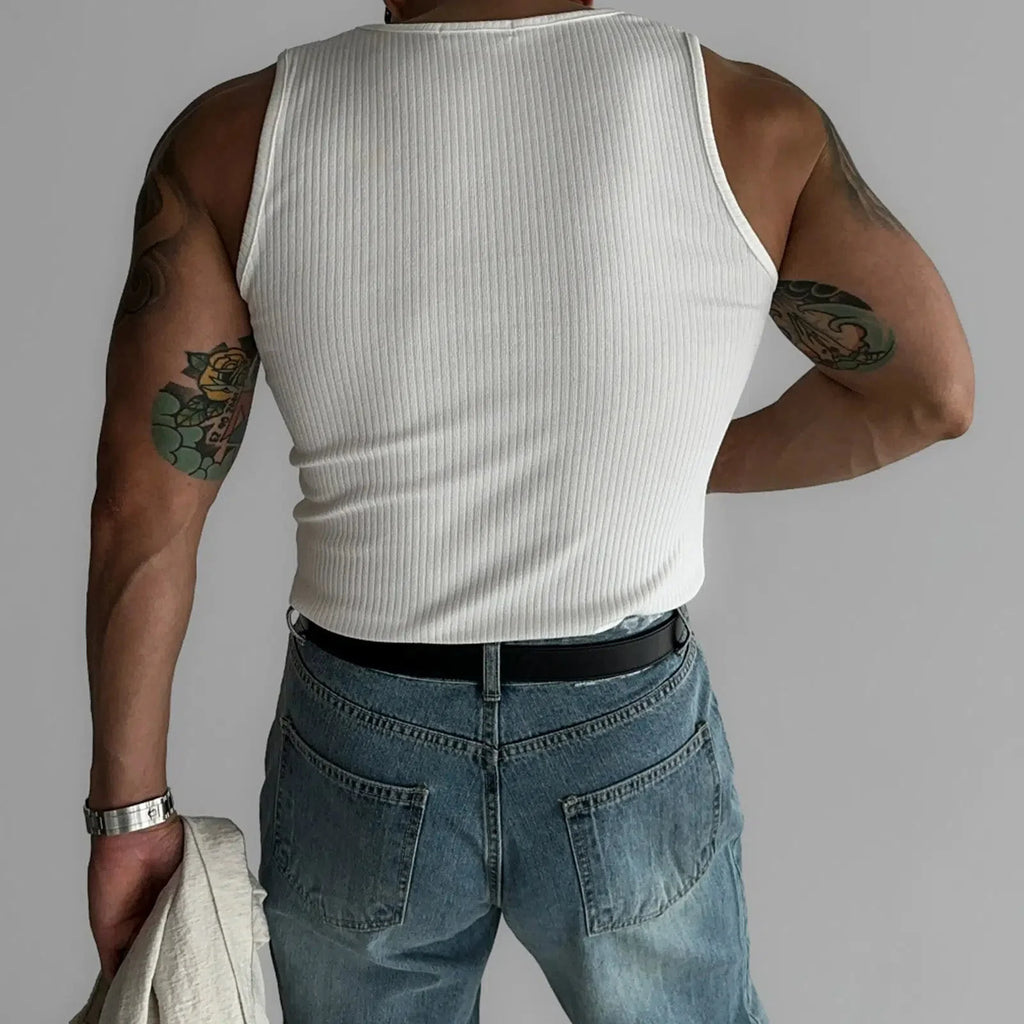 Stretch Tight Knitted Tank Top