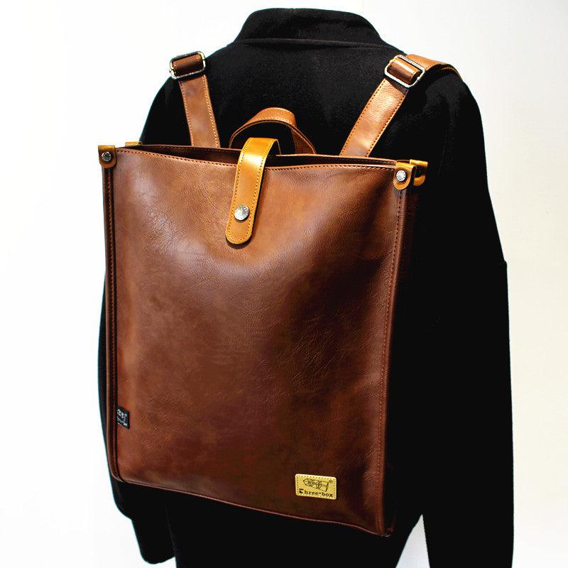Travel Backpack PU Leather Large Capacity Bag