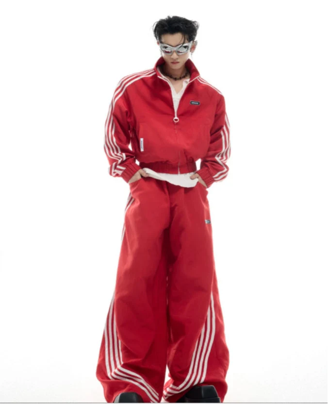 Stand-Up Collar Casual Suit