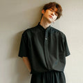 Stand Collar Short-sleeved Shirt