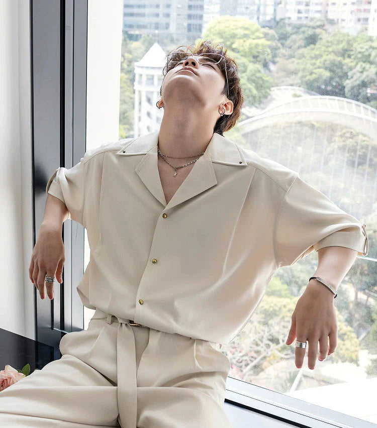 Loose Fit Short Sleeve Suit