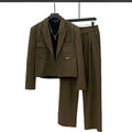 Loose Fit Short Blazer and Pants