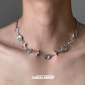 Star Oval Irregular Zircon Necklace