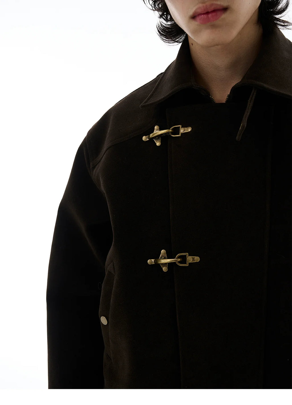 Suede Toggle Button Jacket