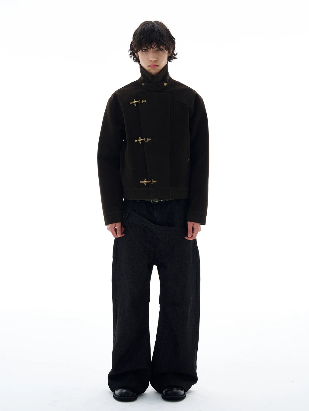 Suede Toggle Button Jacket