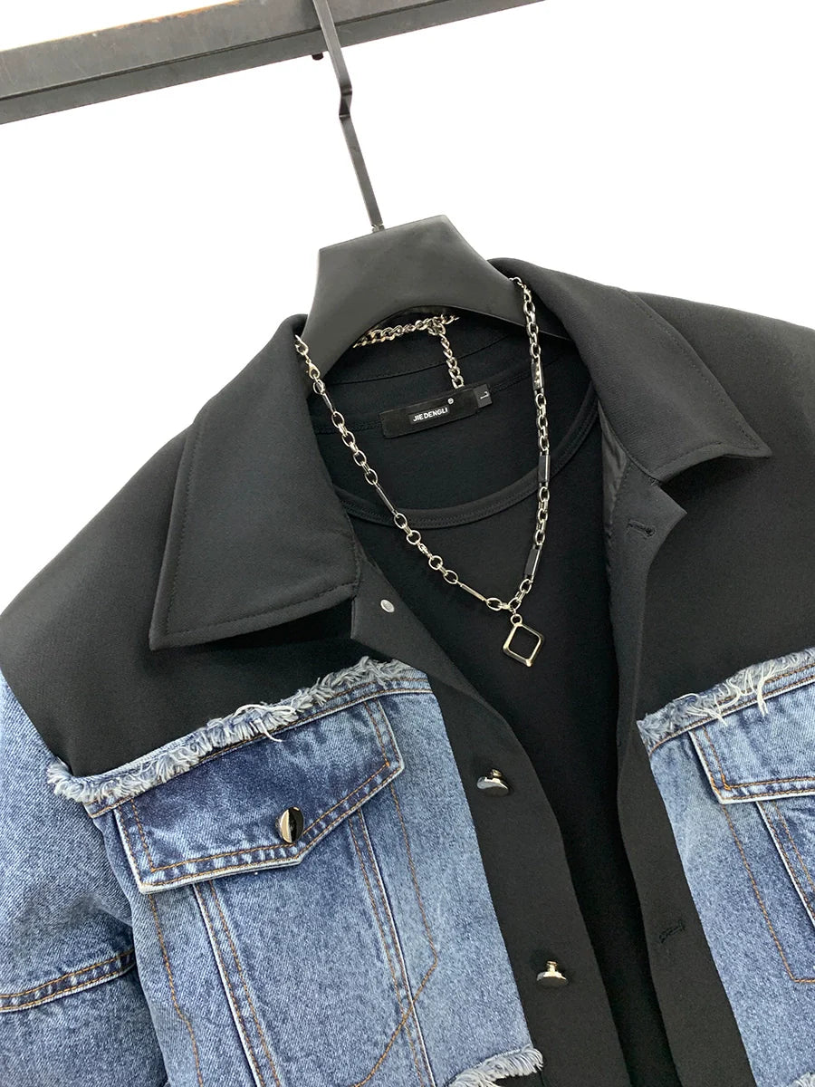 Denim Patchwork Jacket and Pants