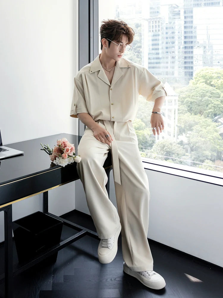 Loose Fit Short Sleeve Suit
