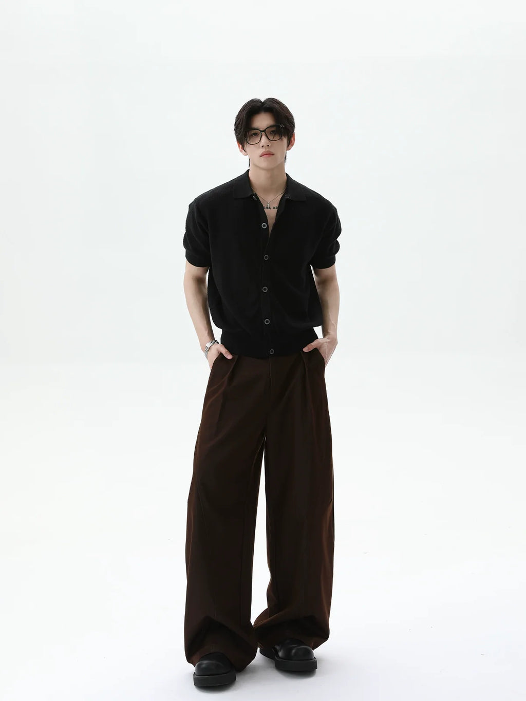 Front buttons Short Sleeve Knit Cardigan