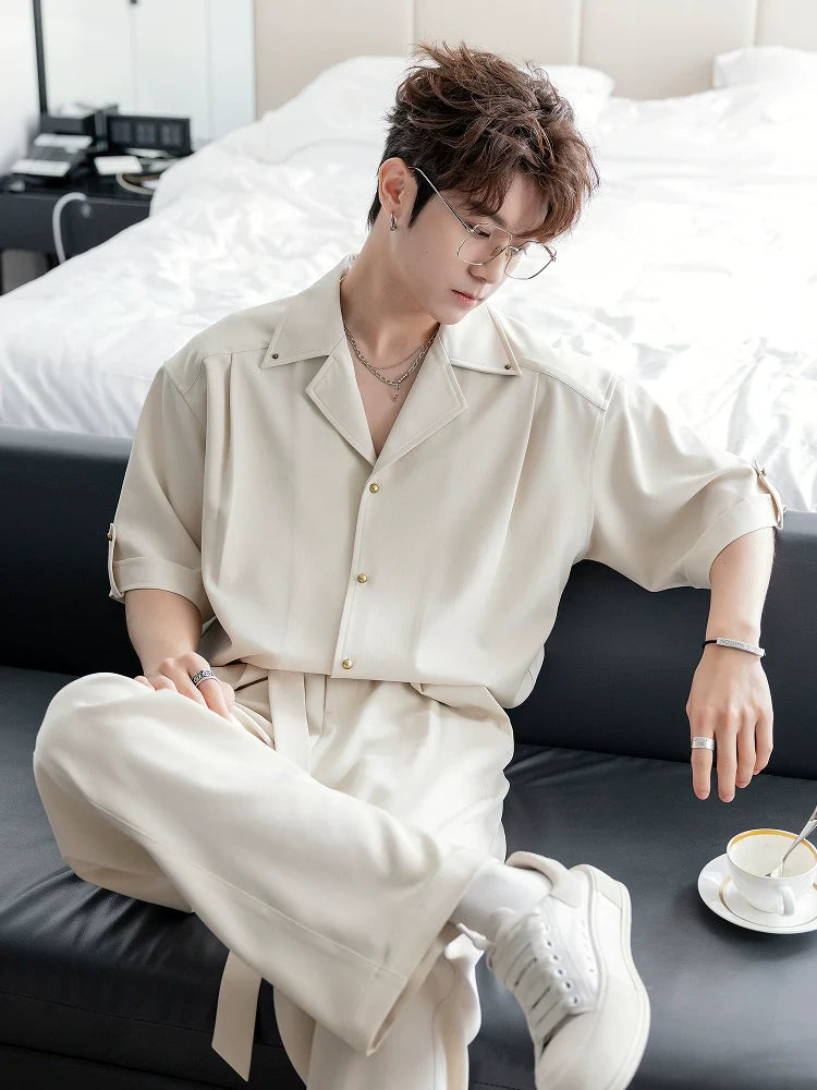 Loose Fit Short Sleeve Suit