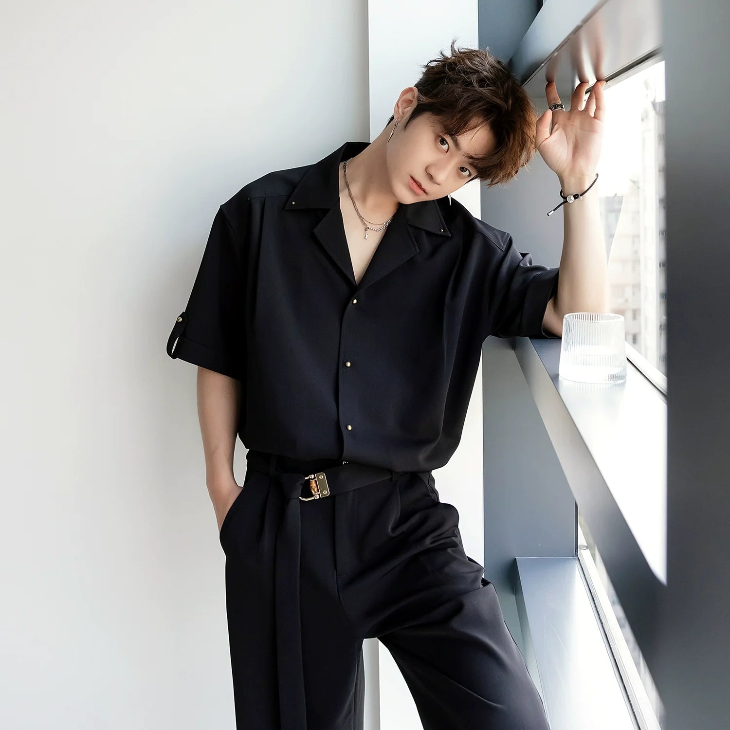 Loose Fit Short Sleeve Suit