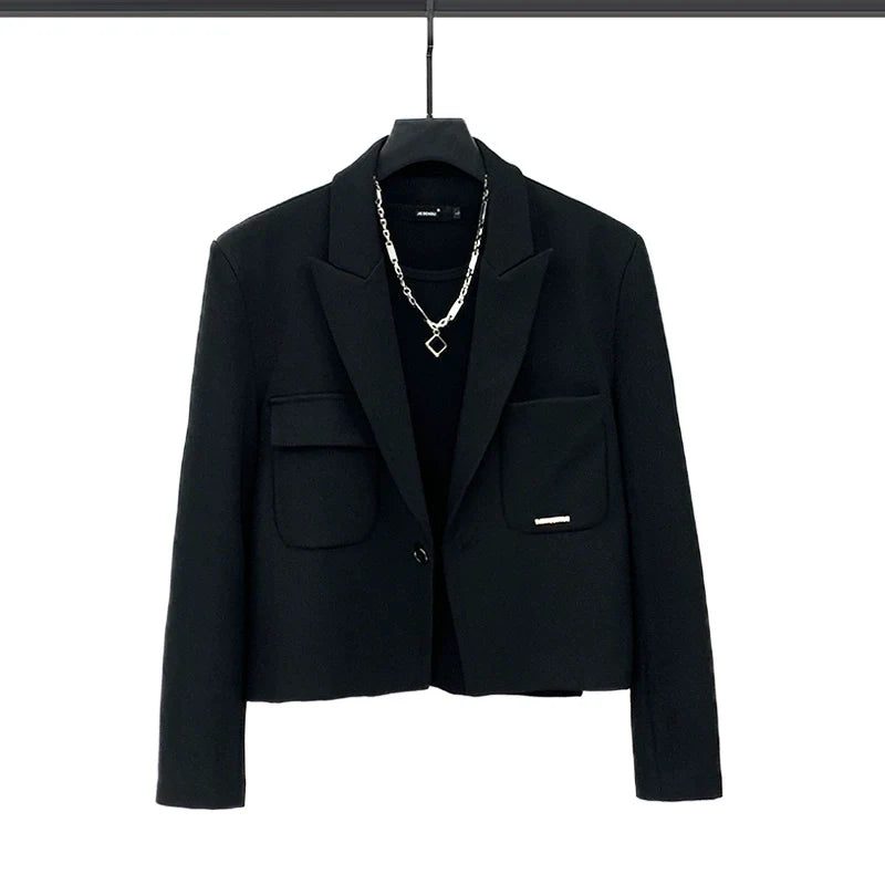 Loose Fit Short Blazer and Pants