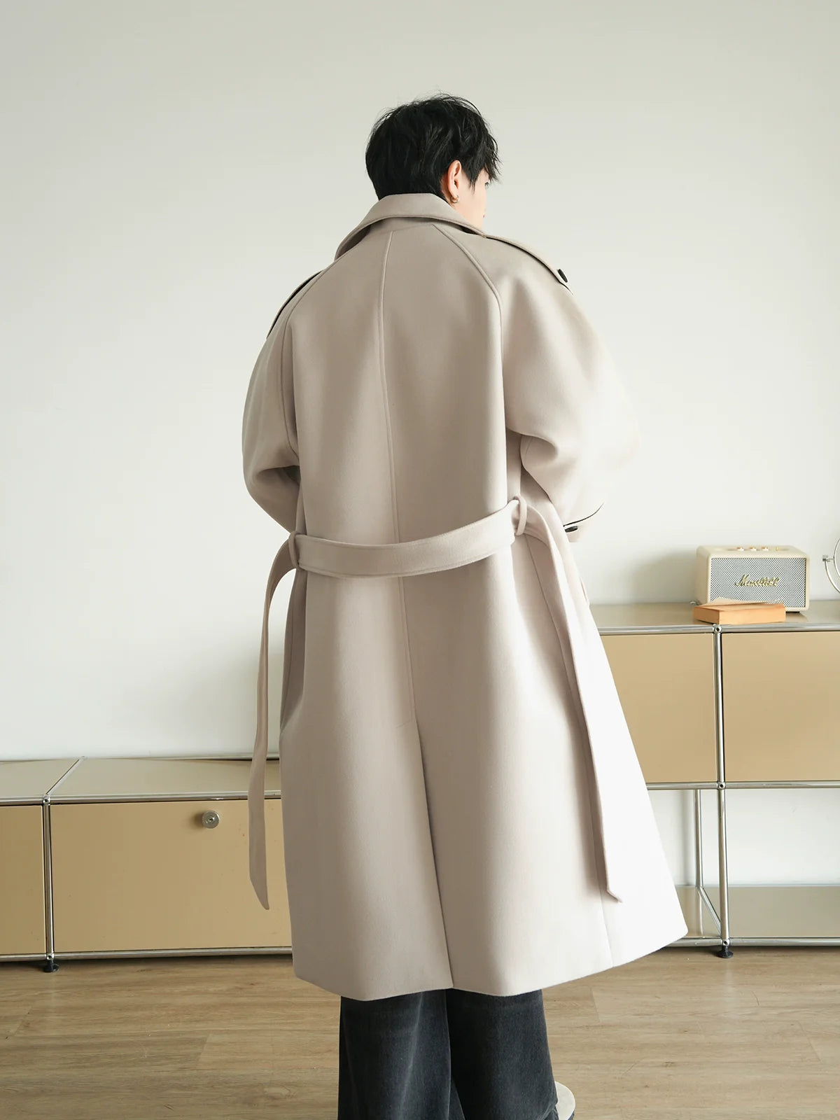 Loose Fit Mid-Length Woolen Coat