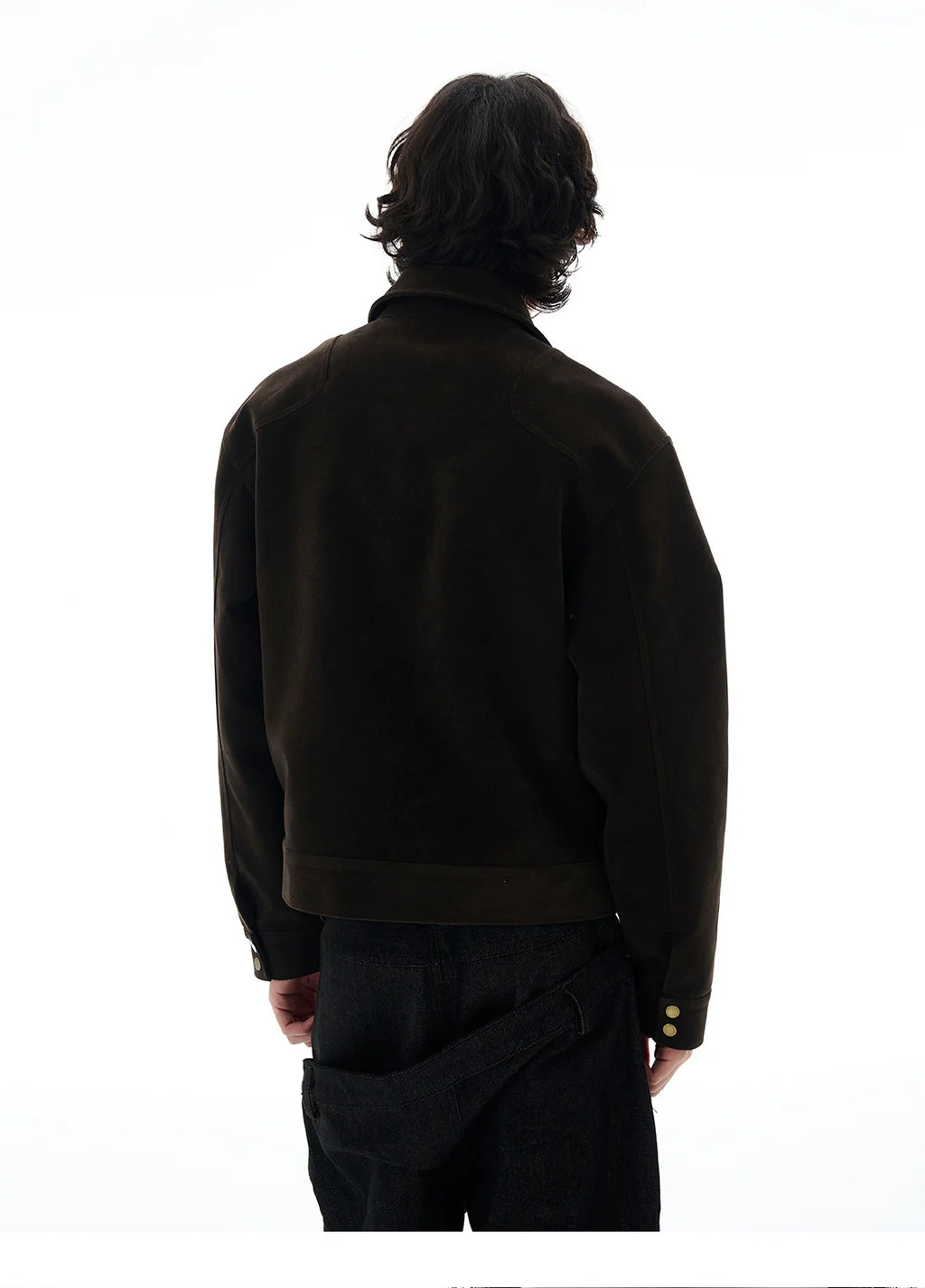 Suede Toggle Button Jacket