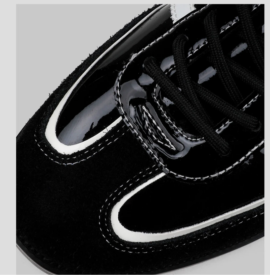 Retro Leather Stripe Commuter Sneakers
